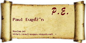 Paul Eugén névjegykártya